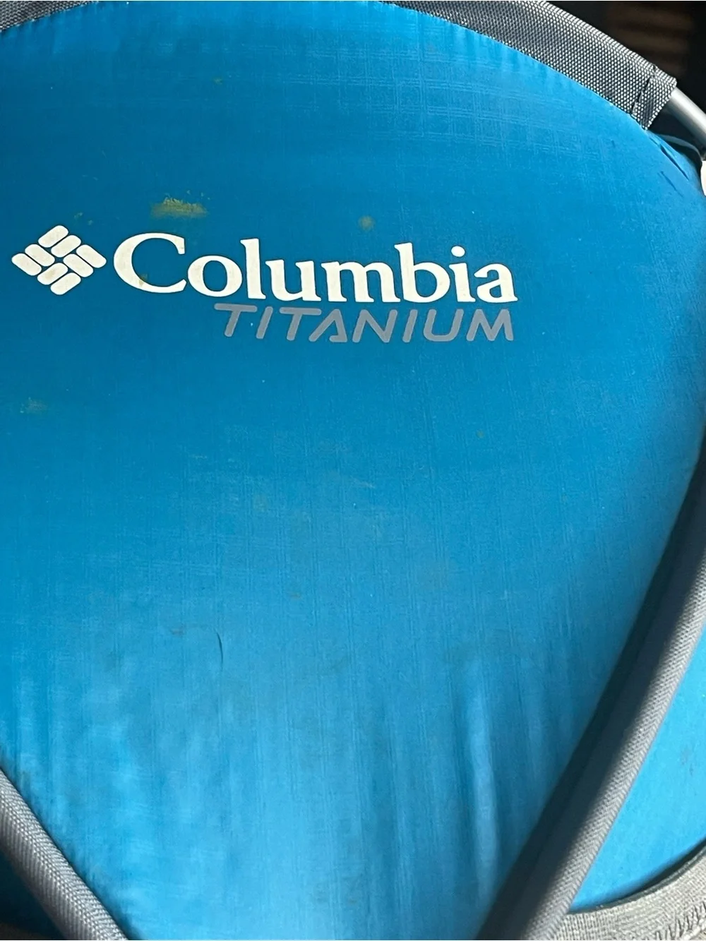 Columbia Titanium Hiking Backpack Blue Gray Wire Frame Day Pack
